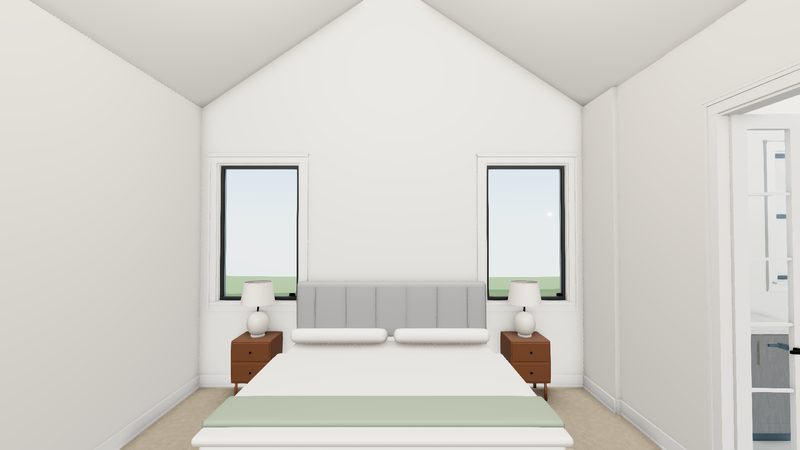 Iron Horse primary bedroom with a vaulted ceiling